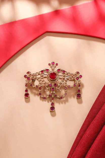 Gold Brass Brooch
