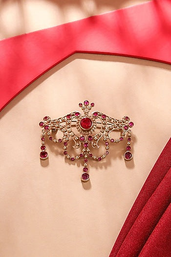 Gold Brass Brooch