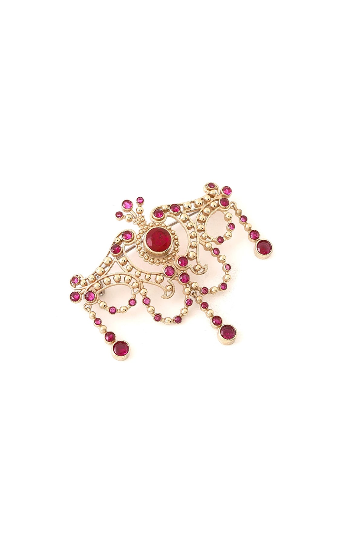 Gold Brass Brooch