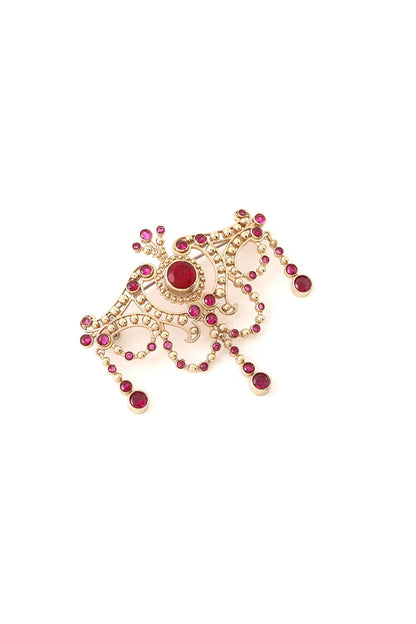 Gold Brass Brooch