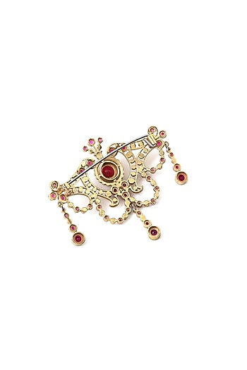 Gold Brass Brooch