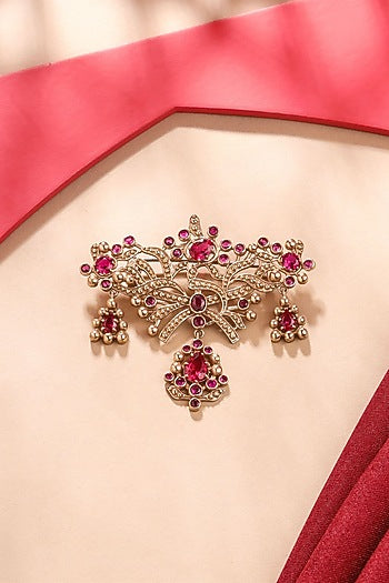 Gold Brass Brooch