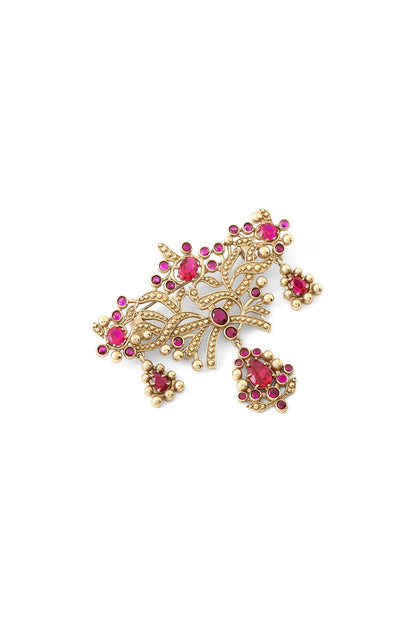 Gold Brass Brooch
