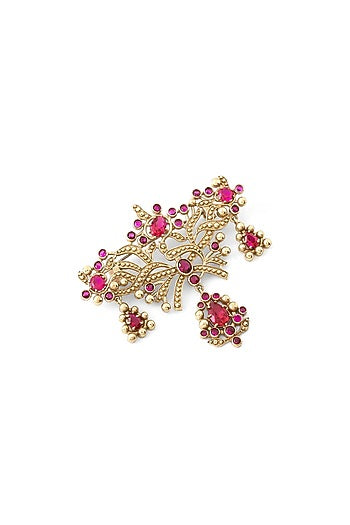 Gold Brass Brooch