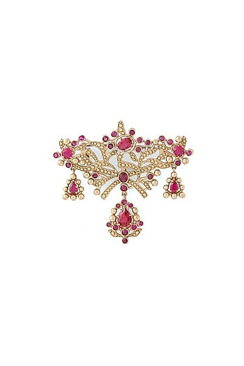 Gold Brass Brooch