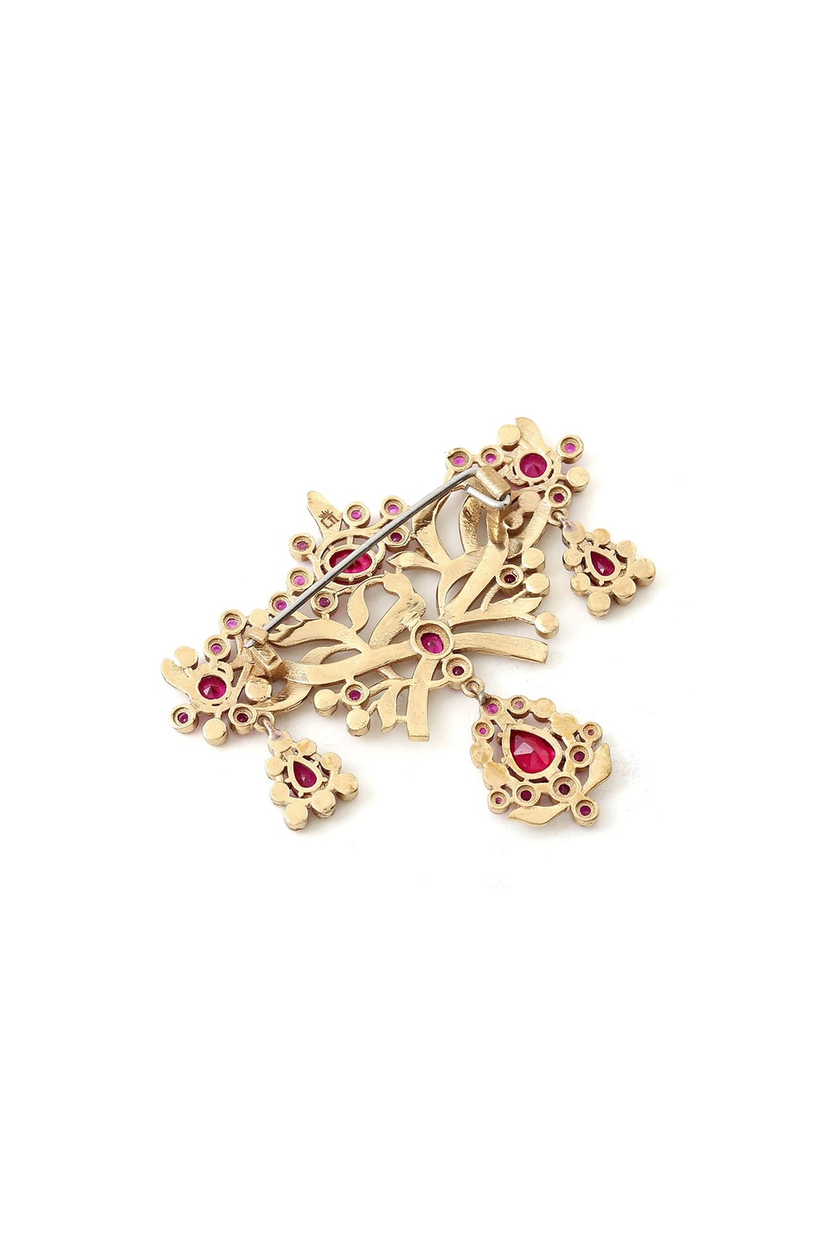 Gold Brass Brooch