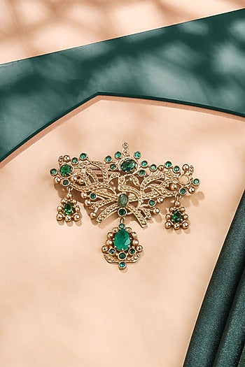 Gold Brass Brooch