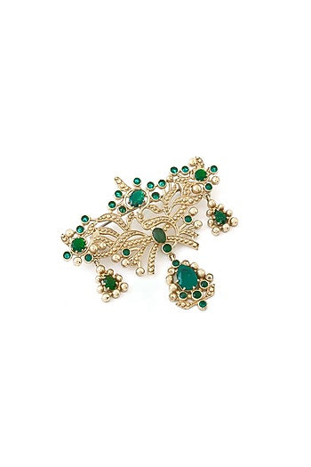 Gold Brass Brooch