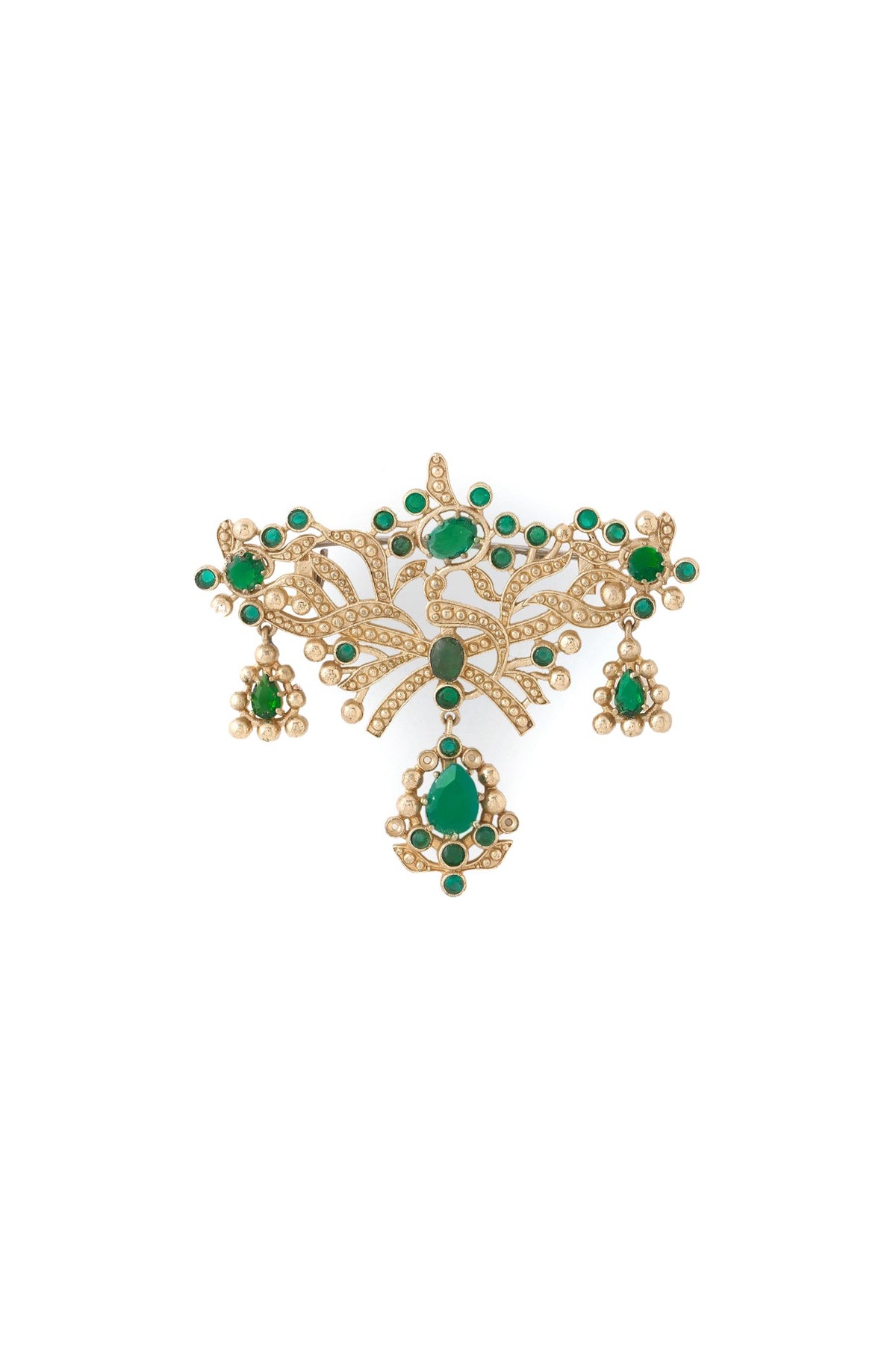 Gold Brass Brooch