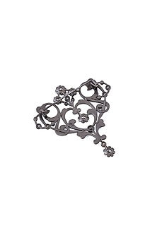 Grey Brass Brooch