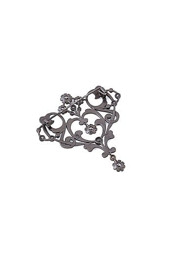 Grey Brass Brooch
