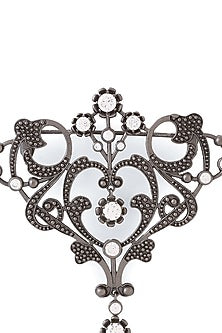 Grey Brass Brooch