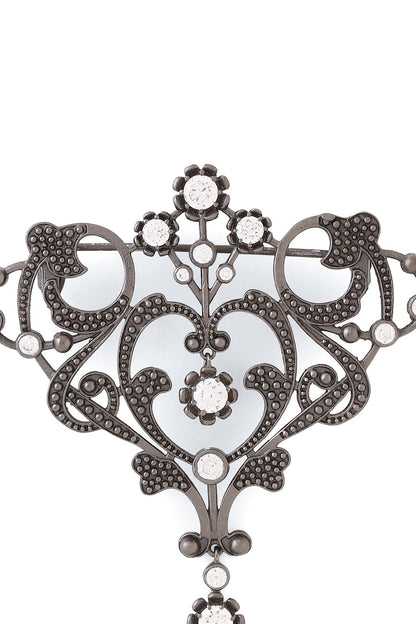 Grey Brass Brooch