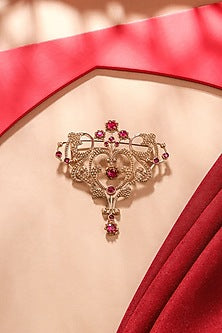 Gold Brass Brooch
