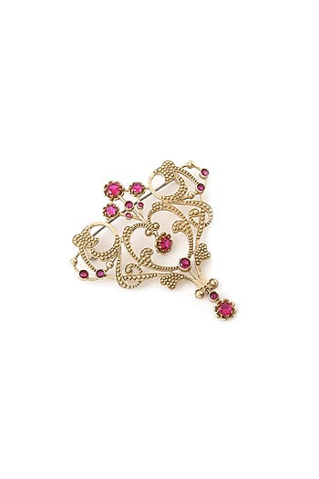 Gold Brass Brooch