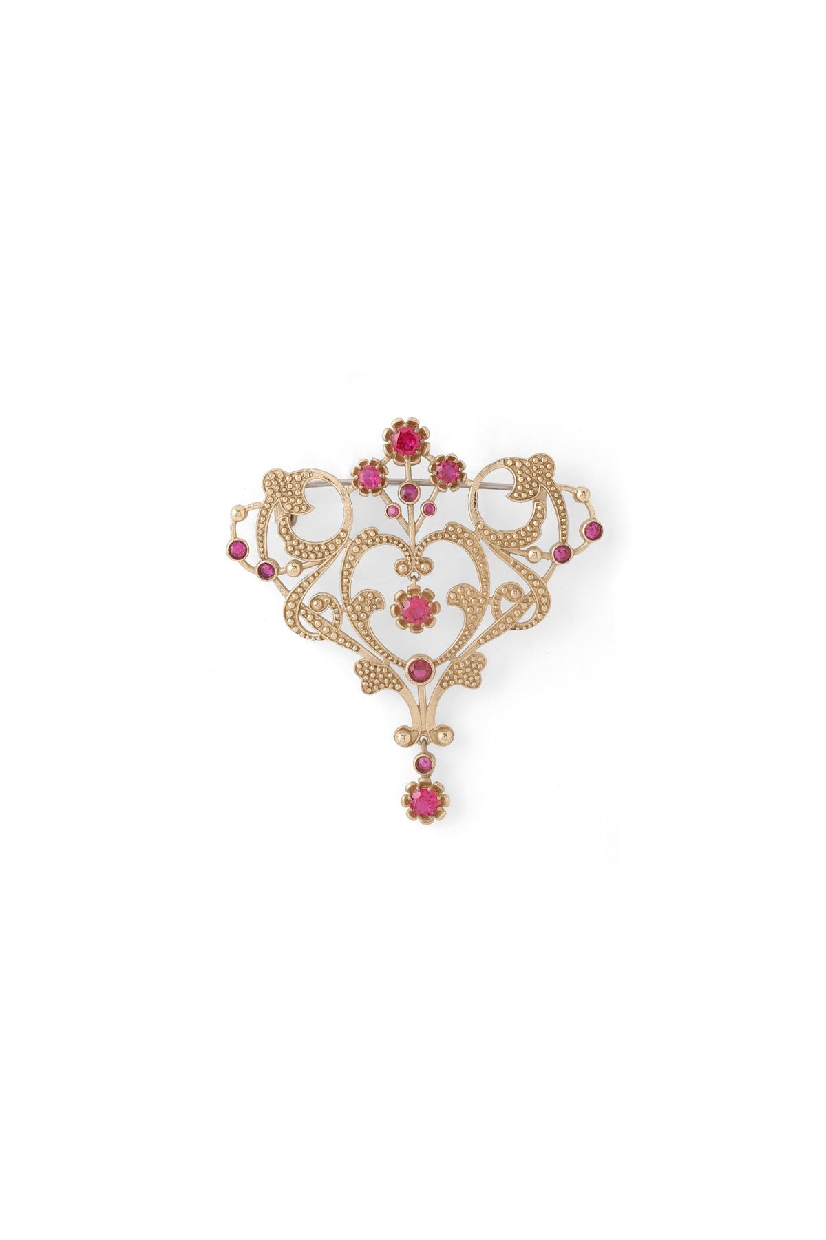 Gold Brass Brooch