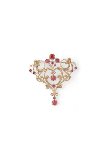 Gold Brass Brooch