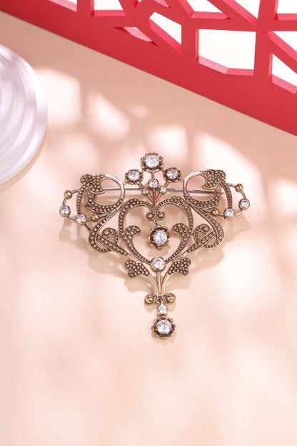 Gold Brass Brooch