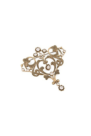 Gold Brass Brooch