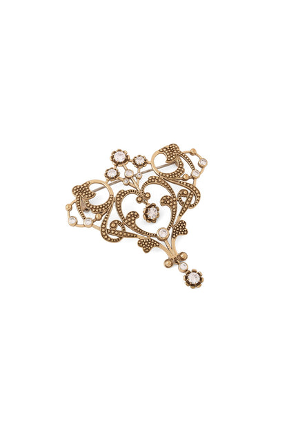 Gold Brass Brooch