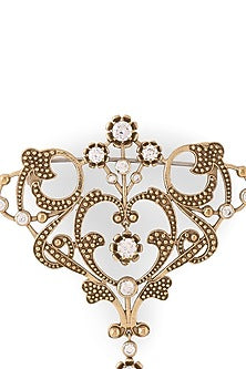 Gold Brass Brooch