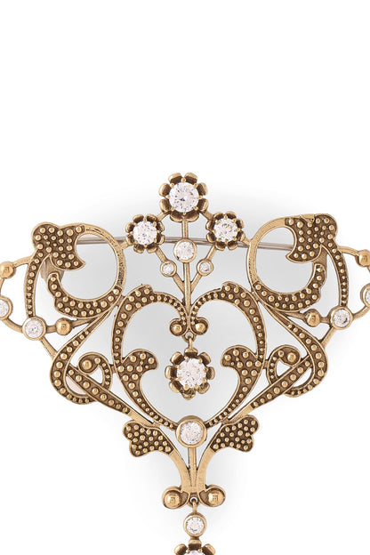 Gold Brass Brooch