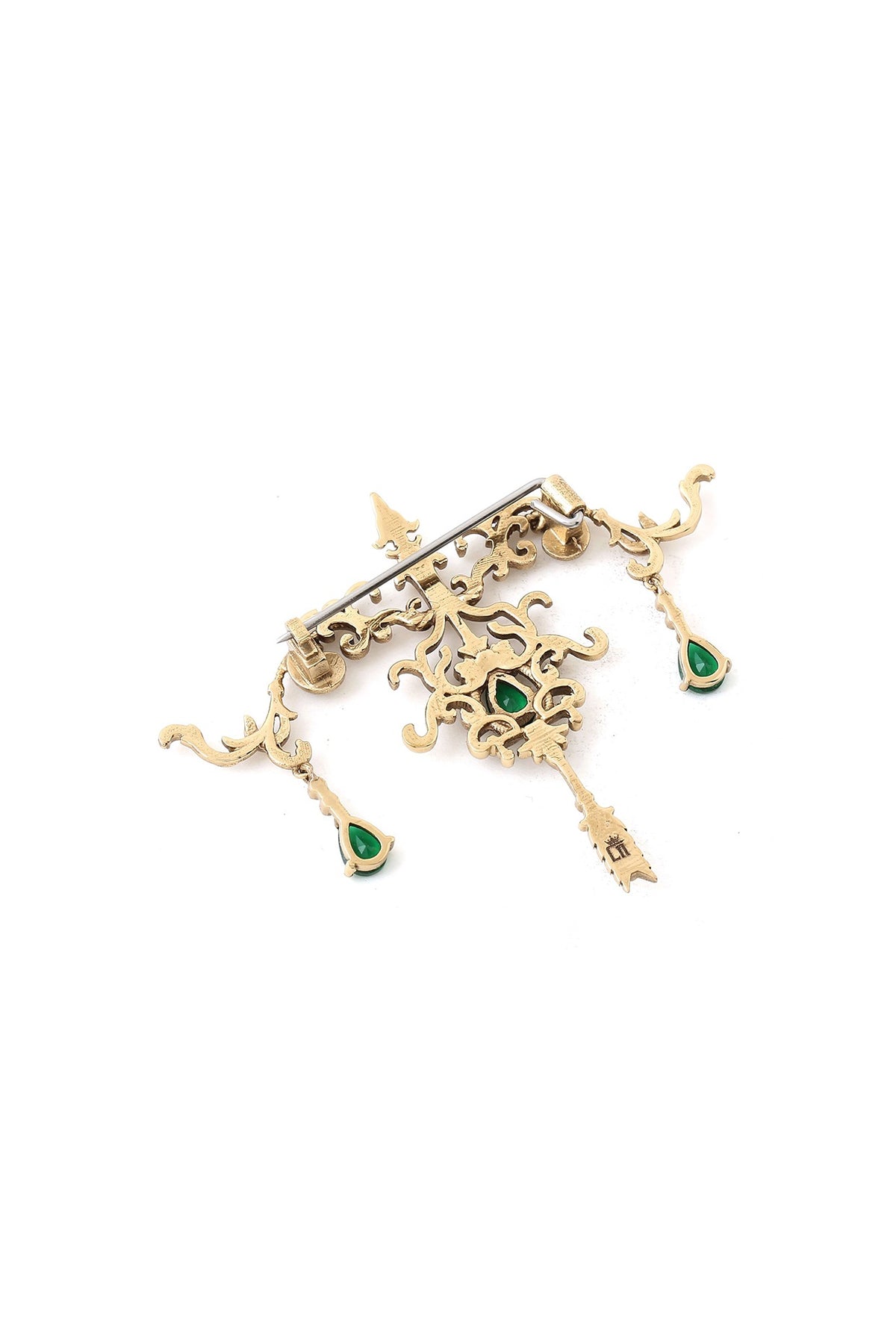 Gold Brass Brooch