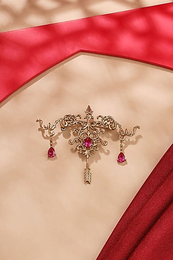 Gold Brass Brooch