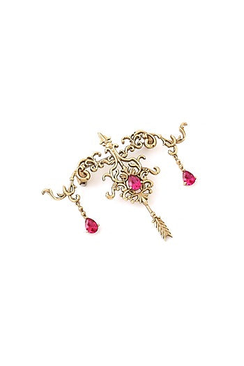 Gold Brass Brooch