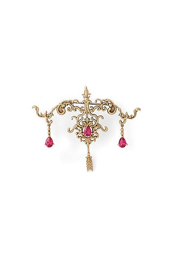 Gold Brass Brooch