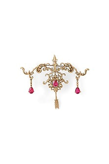 Gold Brass Brooch