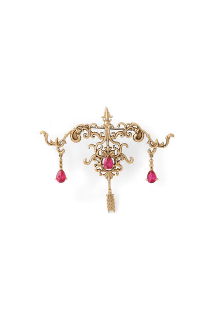 Gold Brass Brooch
