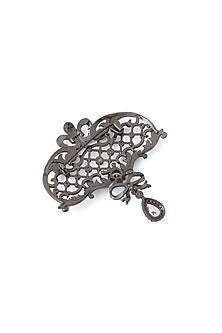Grey Brass Brooch