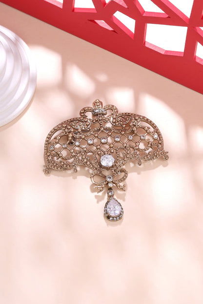 Gold Brass Brooch