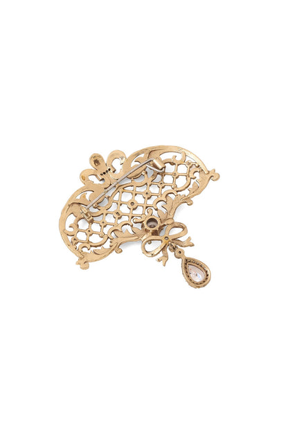 Gold Brass Brooch