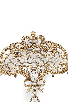 Gold Brass Brooch