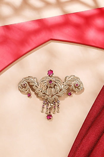 Gold Brass Brooch