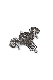 Grey Brass Brooch