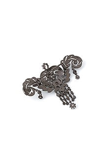 Grey Brass Brooch