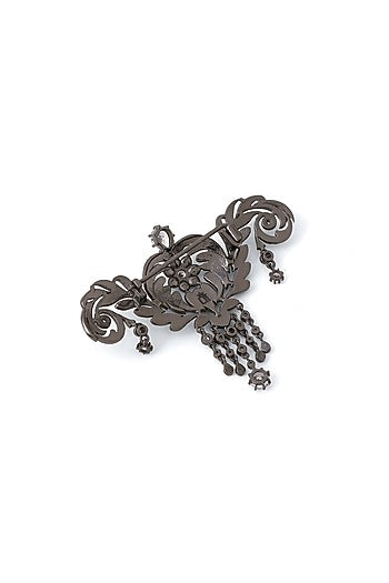 Grey Brass Brooch
