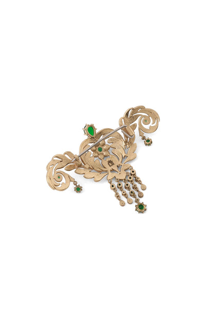 Gold Brass Brooch