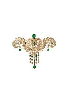 Gold Brass Brooch