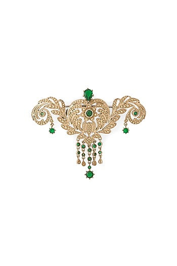 Gold Brass Brooch