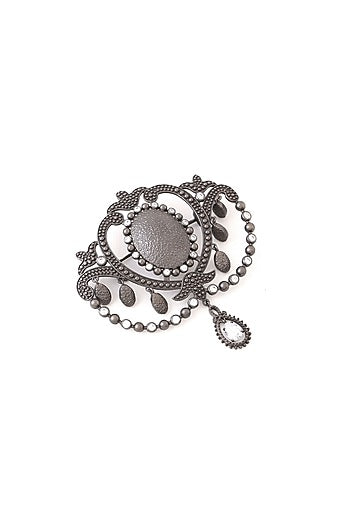 Grey Brass Brooch