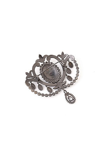 Grey Brass Brooch