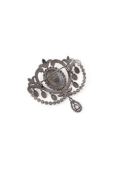 Grey Brass Brooch