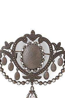 Grey Brass Brooch
