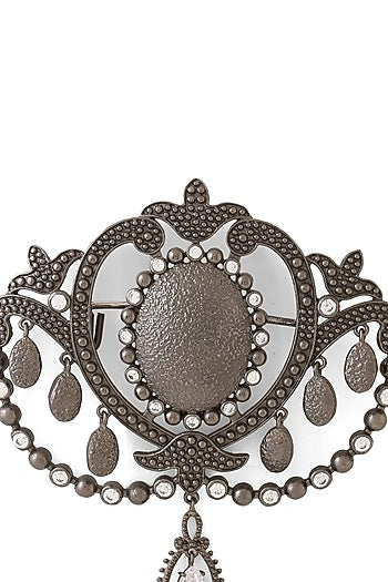 Grey Brass Brooch