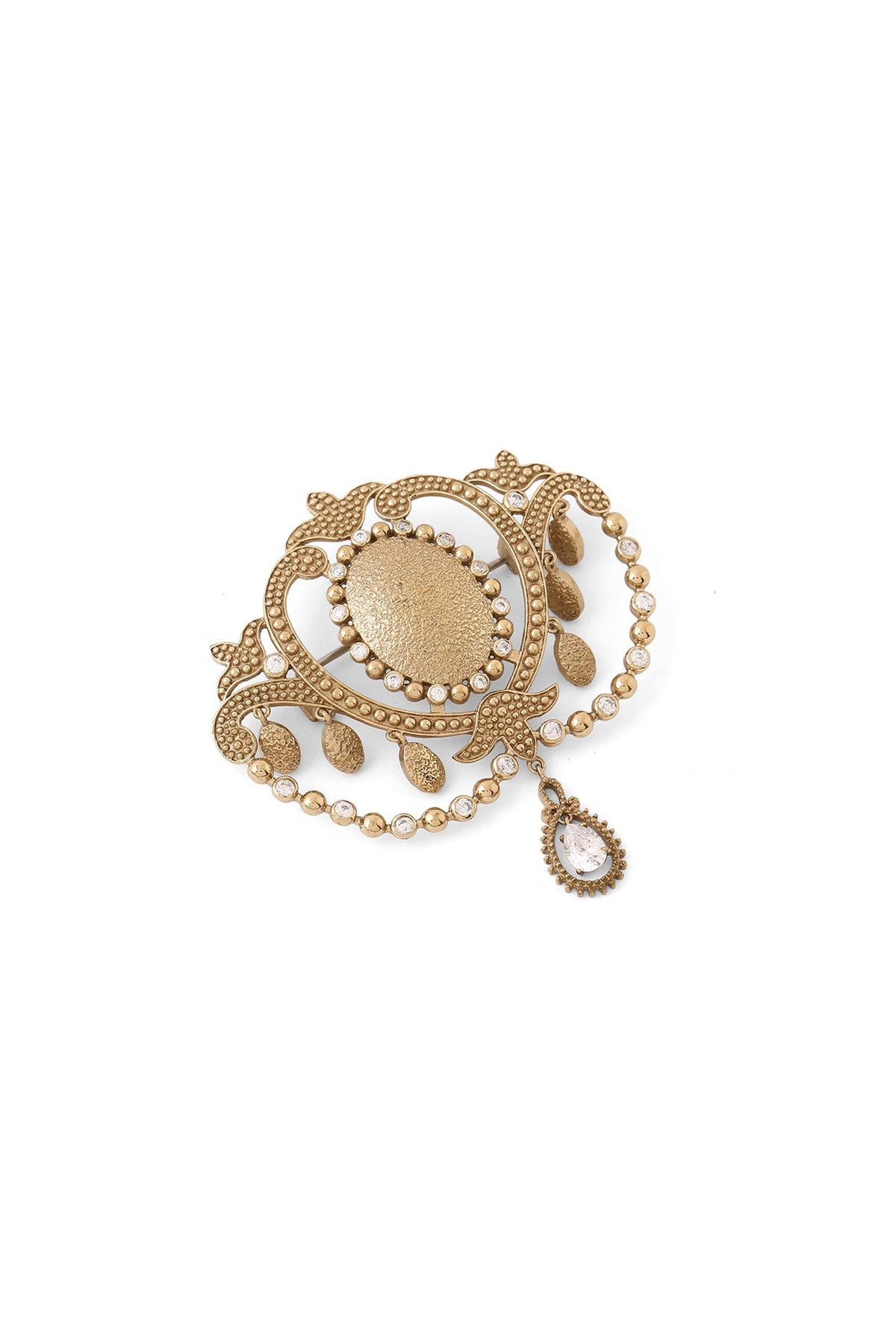 Gold Brass Brooch
