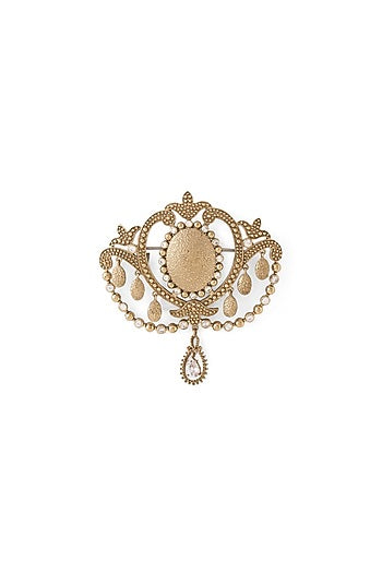 Gold Brass Brooch